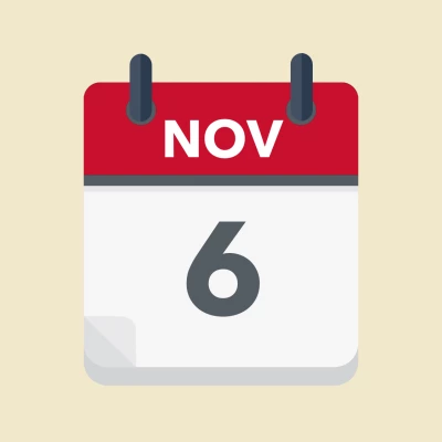 Calendar icon showing 6th November
