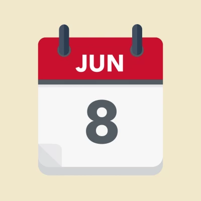 Calendar icon showing 8th June